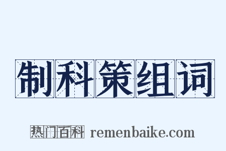 制科策组词是什么意思的图片